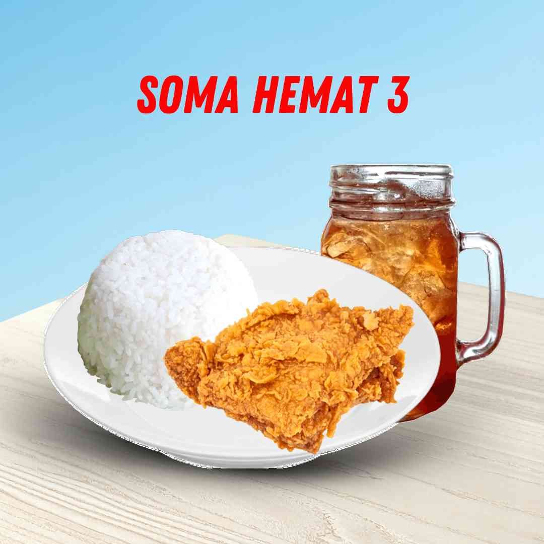 Soma Hemat (Sohe 3) Paha Atas/Dada + Nasi + Es Teh